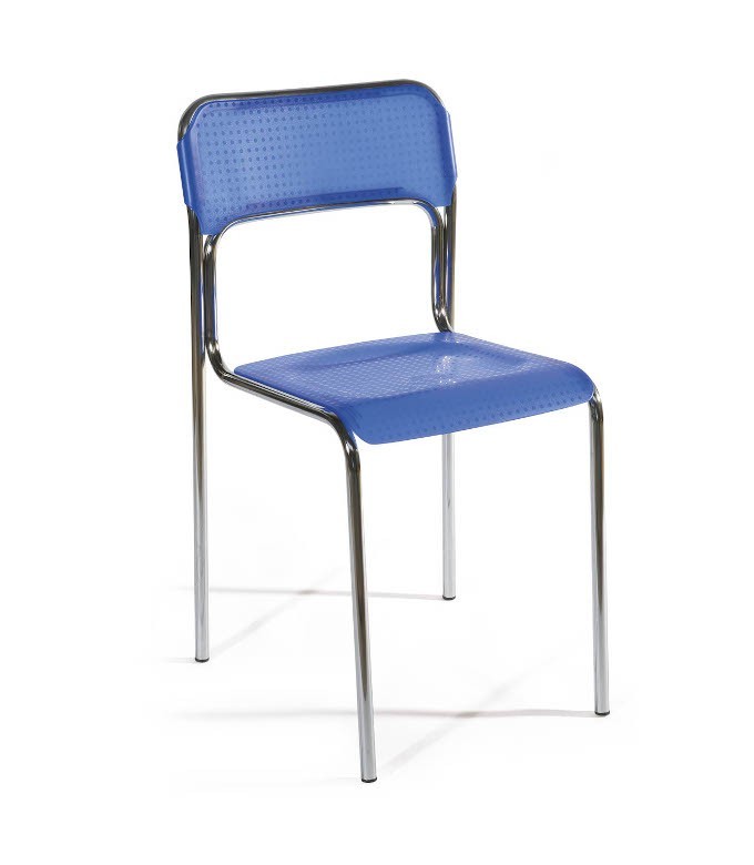 Chaise d'accueil FIS bleue.